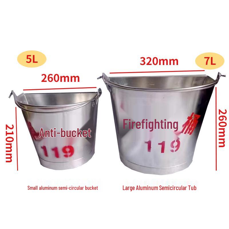 Explosionsgeschütztes Kupfer-Aluminium Feuerlöscheimer & Schaufel Set - Antistatisch, Spitze & Quadratische Köpfe, Ideal für Tankstellen