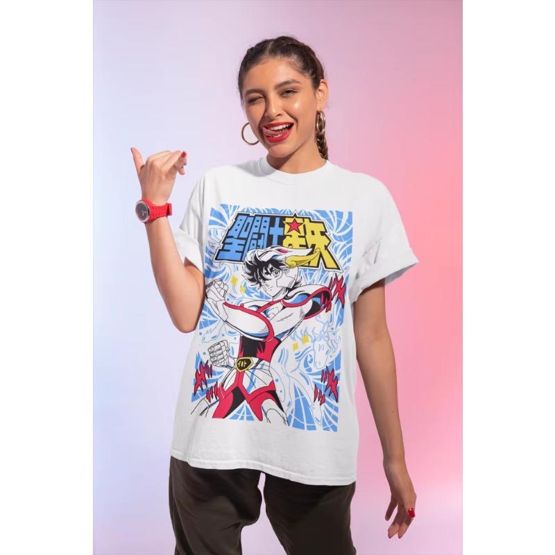 Trend Summer 2025 Cosplay Anime Saint Seiya Knights of The Zodiac Anime Manga Unisex Tshirt T-Shirt Soft Tee Streetwear