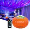 LED Starry Sky Pumpkin Projector Light With Remote Control And Sound-Controlled Auto Rotating Aurora Night Light for Halloween