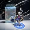 25CM Anime Game Genshin Impact Kamisato Ayaka Figure Egret Shuanghua Standing Scene Model Toy Gift Collection Action Figure