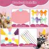 24Pcs Mini Pet Hat with Bows and Elastic Strings for Dolls Dog Cat Rabbit Assorted Animal Party Decor Dog Cat Birthday Hats