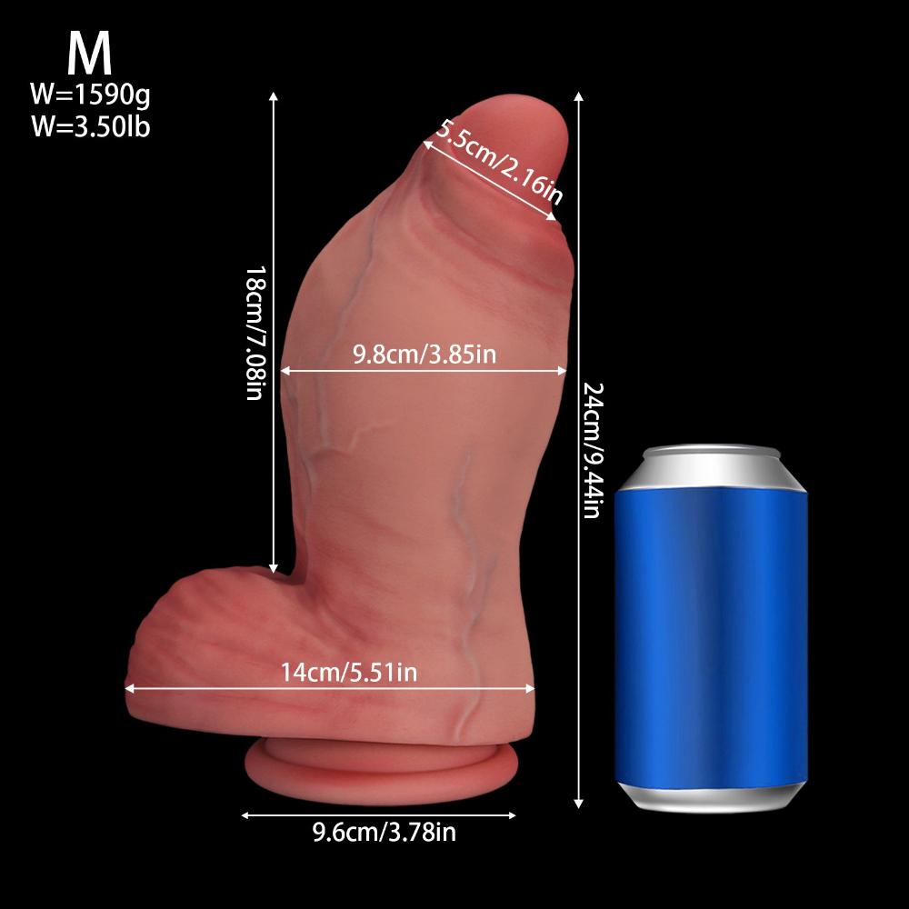 Extra Large Realistic Dildo - Soft Liquid Silicone Female Masturbation Toy Adult Sex Product