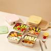 304 Stainless Steel Square Lunch Box With Lid Portable Fruit Salad Food Container Stackable Leak Proof Bento Box