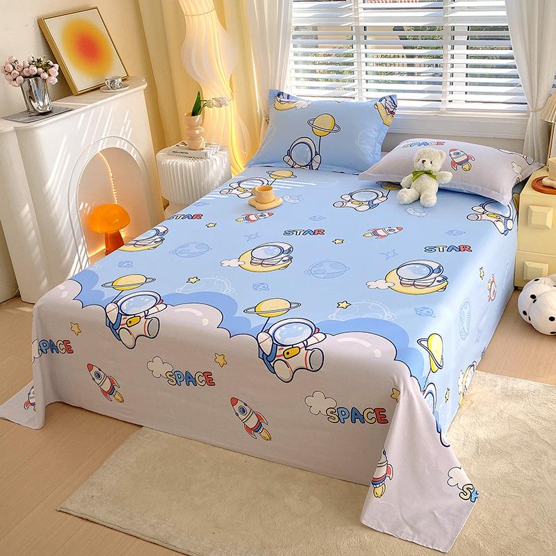 2026 A-Class 100% Cotton Jet Print Single Bed Sheet
