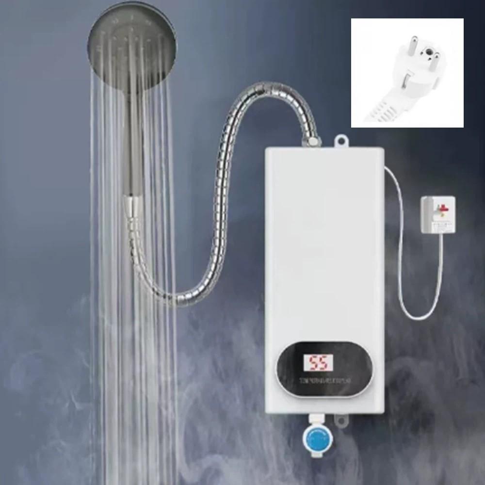 Digital Display Electric Water Heater Set Tankless Water Heater Shower Heating Water Heater set EU