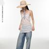UV Protection Beach Hat Ribbon Weave Straw Cap Casual Sun Protection Cap  Vacation