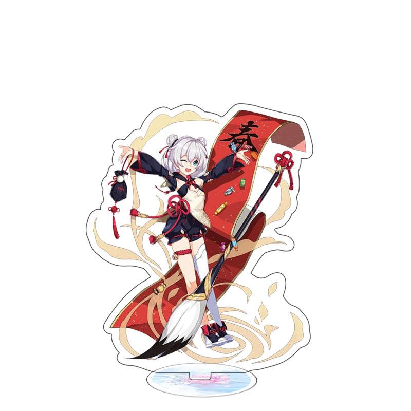 Game Anime Honkai Impact 3 Yae Sakura Teresa Mei Model Acrylic Figure Stand Painted Desk Decor Ornament Gift 15cm