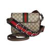 Gucci Geantă Crossbody Ophidia din Pânză cu Accente din Piele, Geantă de Umăr Femei Bej & Abanos 722117-FAAX3-9789