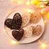 Gift Wedding Party Supplies Hanging Pendants Christmas Tree Ornament Home Decorations Wood Coffee White Rattan Ball Heart Stars