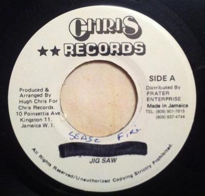 7inch Record JIG SAW - Sease Fire NONE Chris Records Jamaica Reggae, Ska & Dub Used