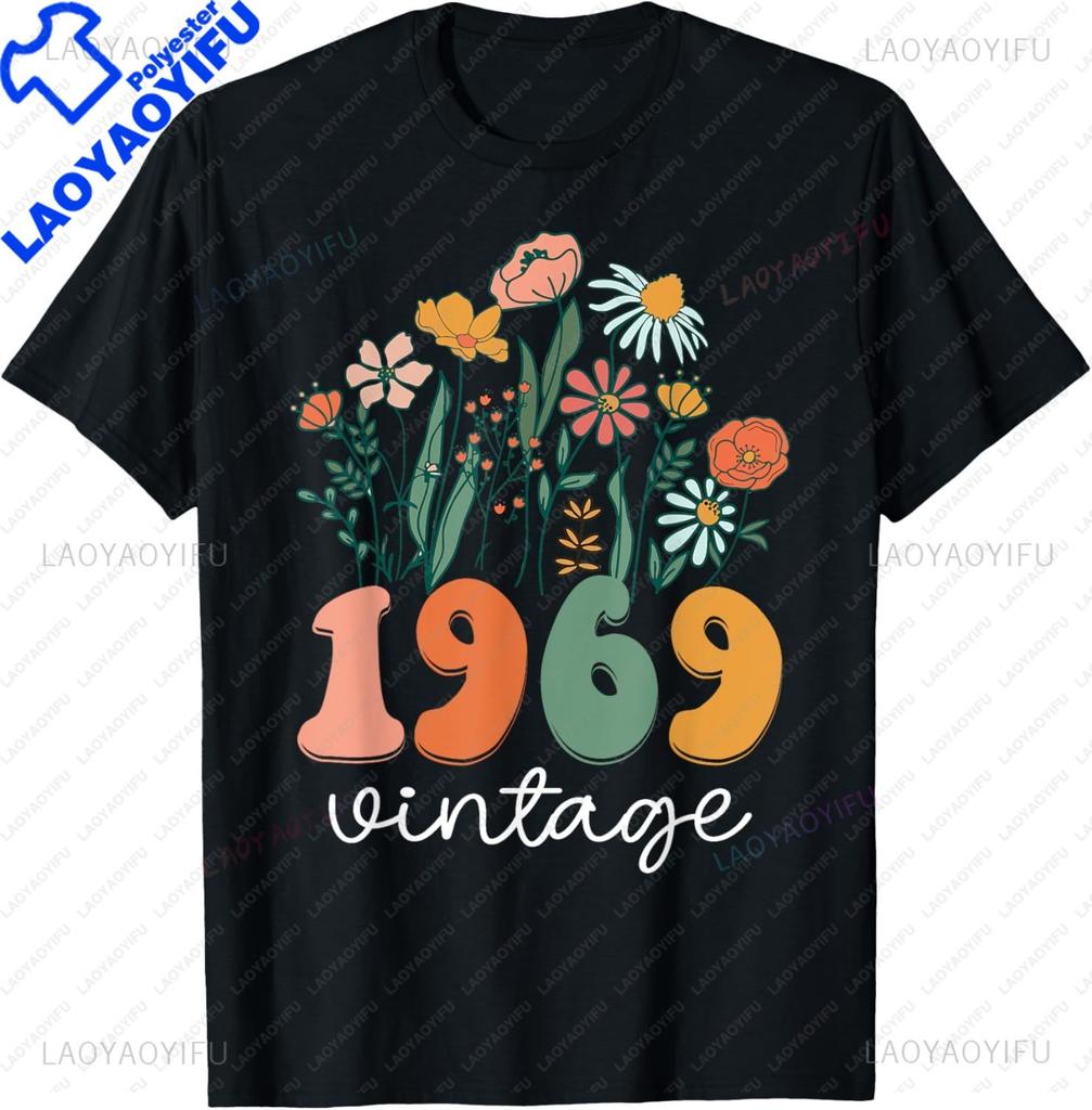 57 Year Old Being Awesome Made In 1969 Floral 56th Birthday TShirt Custom Printed Graphic T Shirts Individuality Ropa Hombre