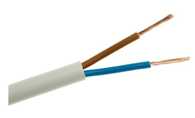 Przewód Mieszkaniowy H03Vv-F (Omy) 2X1 Biały 300/300V /50M/