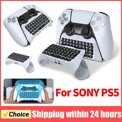 Kabelloser Tastatur-Controller 3,5-mm-Gaming-Griff-Tastatur für Sony PS5 DualSense Gamepad-Halterung Mini-Tastatur Eingebauter Lautsprecher