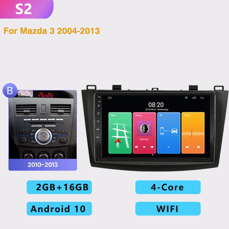 

2din Android10 Автомагнитола Мультимедиа Carplay Auto GPS Навигация Для Mazda 3 2004 2005 2006 2007 2008 2009 2010-2013 maxx axela
