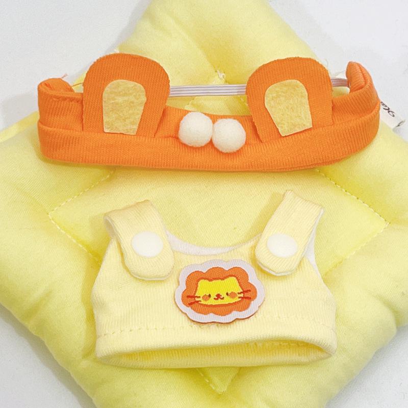 

Одежда для хлопковой куклы 10 см - Оригинальный плюшевый наряд «Маленький лев и собака»