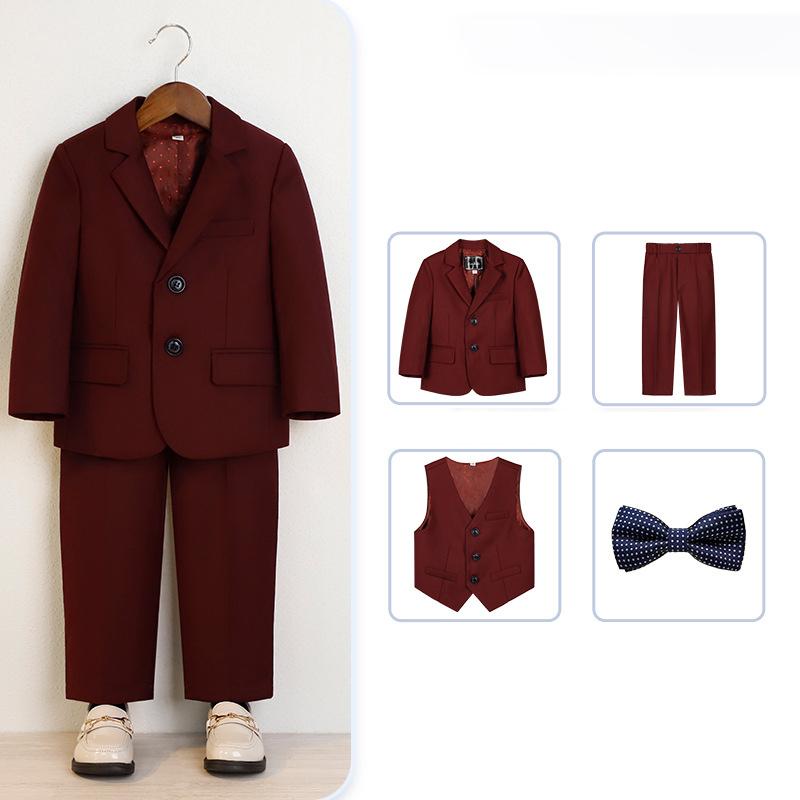 Bambini Ragazzi Bianco Blazer Gilet Pantaloni Bambini Matrimonio Ballo Vestito Bambino Ragazzo Elegante Vestito Festa