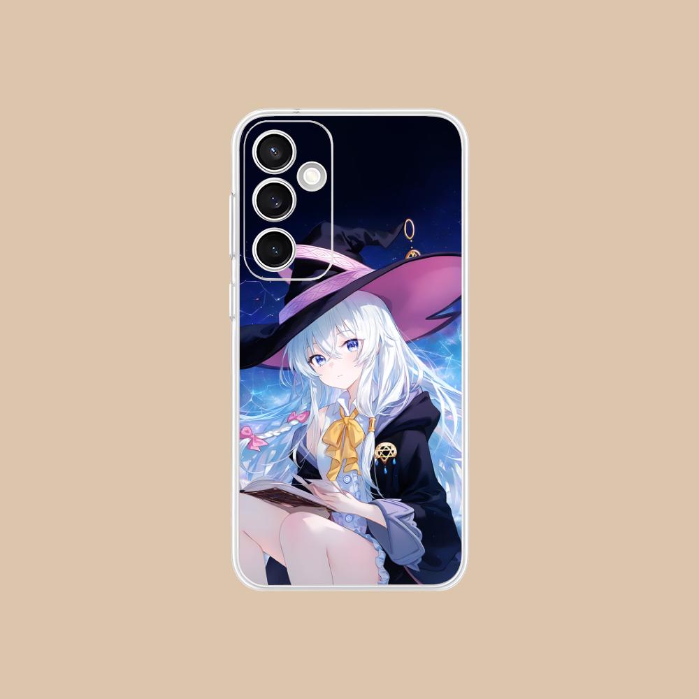 Wandering Witch Elaina Clear Mobile Phone Case for Samsung Galaxy S25 S24 S23 S22 S21Plus FE Ultra Colorful Cover