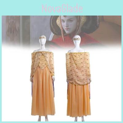 Elegant Star Wars Queen Amidala Cosplay Costume Unisex Fantasy Roleplay Outfit