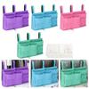 Bedside Caddy Magazine Holder Book Laptop 3 Side Hook Straps Hanging Organizer Bed Hanging Storage Bag for Bedroom College Dorm