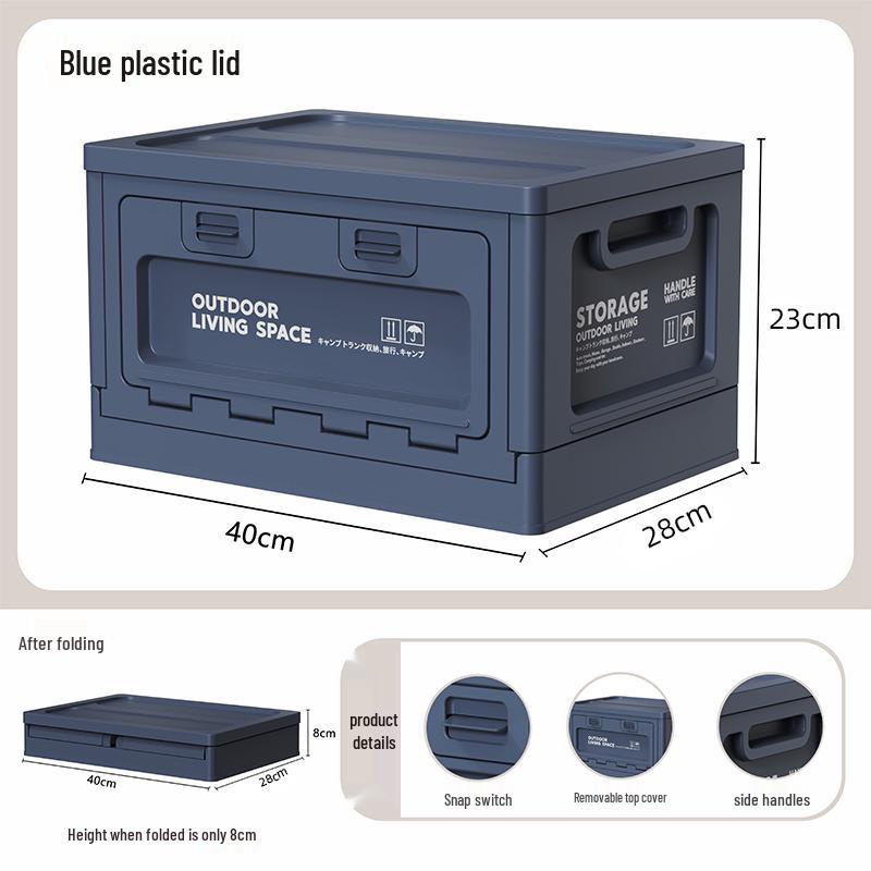 Foldable Multifunctional Car Trunk Storage Box for Camping and Outdoor Picnics