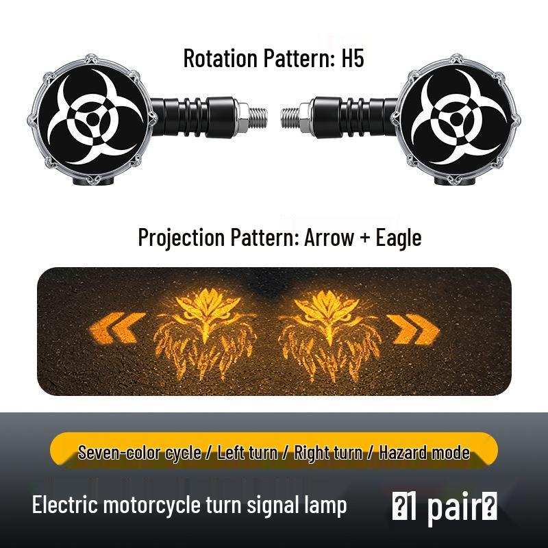 LED Flowing Water Motorcycle Turn Signal, Super Bright 12V Direction Indicator for Electric Vehicles and Scooters