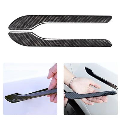 4Pcs/Set For Tesla Model 3 Y Carbon Fiber ABS Styling Premium Durable Accessories Model3 2025 Car Door Handle Cover Protector