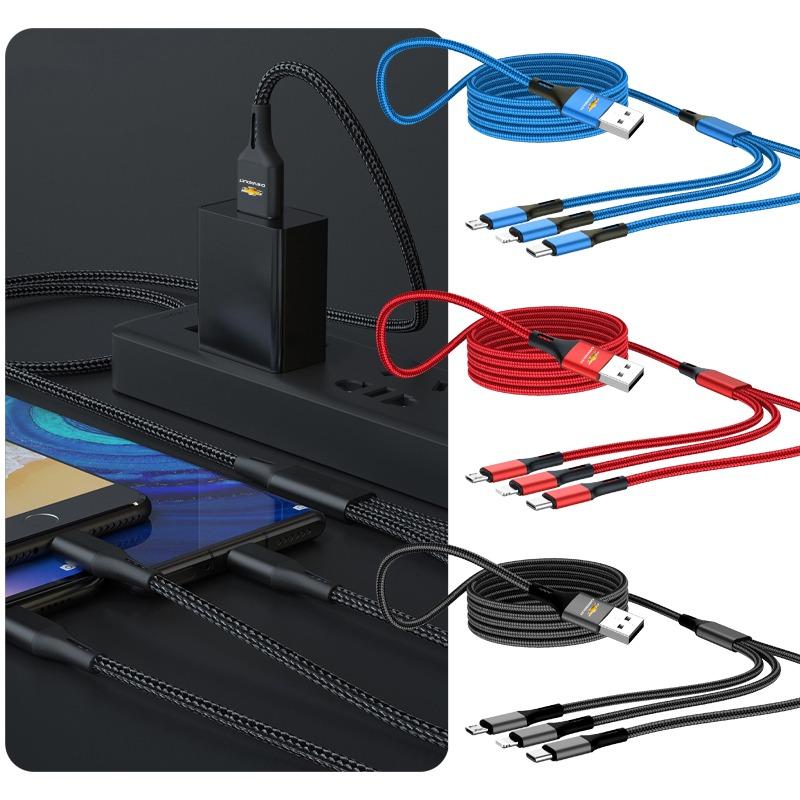 Car Emblem 3 In 1 Type C Lightning Micro USB Fast Charging Cable For Chevrolet Captiva Malibu Trax Aveo Camaro Sonic Tahoe Impala Equinox Suburban