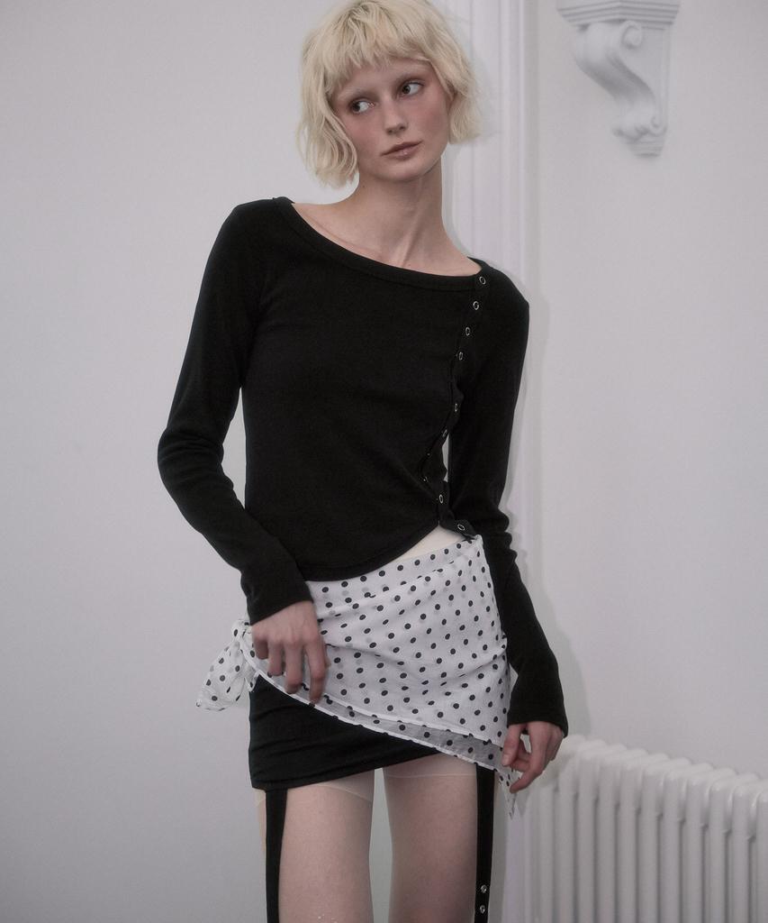 ROSEFRANTZ Side Eyelet Long Sleeve [Black]