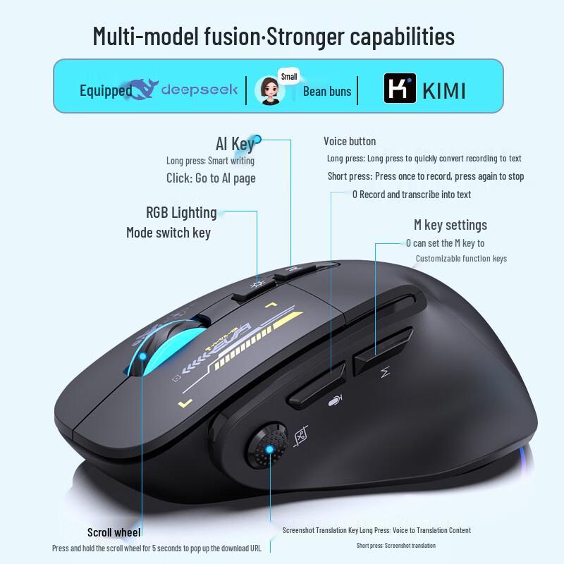 Deepseek Smart AI Triple-Mode Wireless Mouse