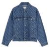 Cotton Printed Drop Shoulder Denim Jacket Men Jackets Denim-Blue 4LB773G