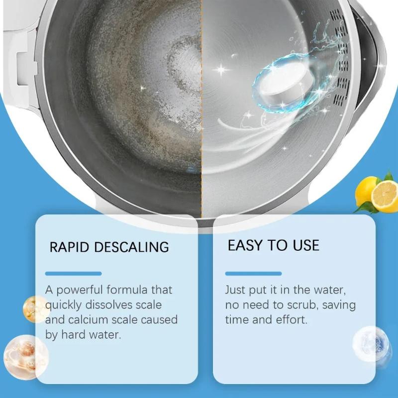 New household multi-purpose descaling effervescent tablets for removing water scale mild formula electric kettle descaling agent