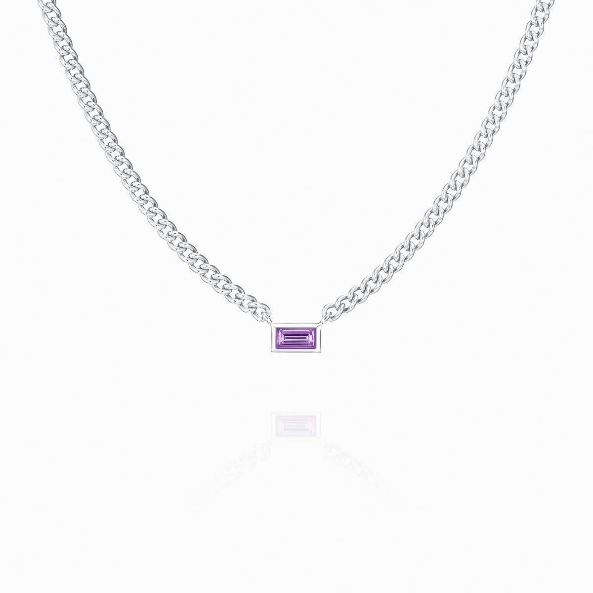 

Sea Homme February Birthstone Silver Necklace [Yondo Plus]