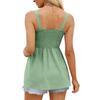 Dame Sommer Løs Ermeløs Seler Plissert Kappe Slank Tunika Casual Topper Vest Bluse
