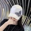 Hat Women's Casual Spring Summer Mercerized Satin Baseball Cap Butterfly Rhinestone Women's Cap Summer 1