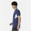 Mizuno Running Wear Dry Aeroflow Aurora Short Sleeve Highly Breathable Reflective Print J2MAB004 Estate Blue T-Shirt Men's