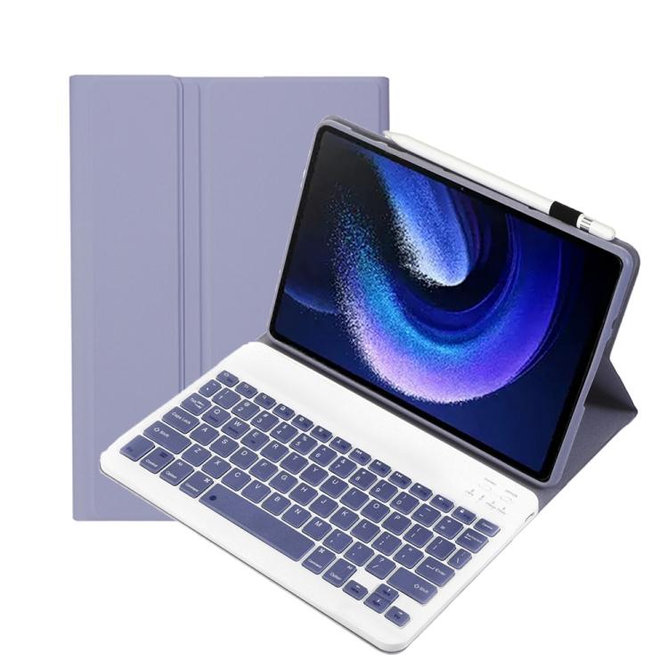 For Xiaomi Pad 6 / Pad 6 Pro A0N7 Lambskin Texture Ultra-thin Bluetooth Keyboard Leather Case