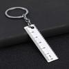 Small Ruler Keychain, Pocket Pendant Backpack Charm Measuring Tool, Practical Multifunctional Key Ring Decoration for School, Home, Office