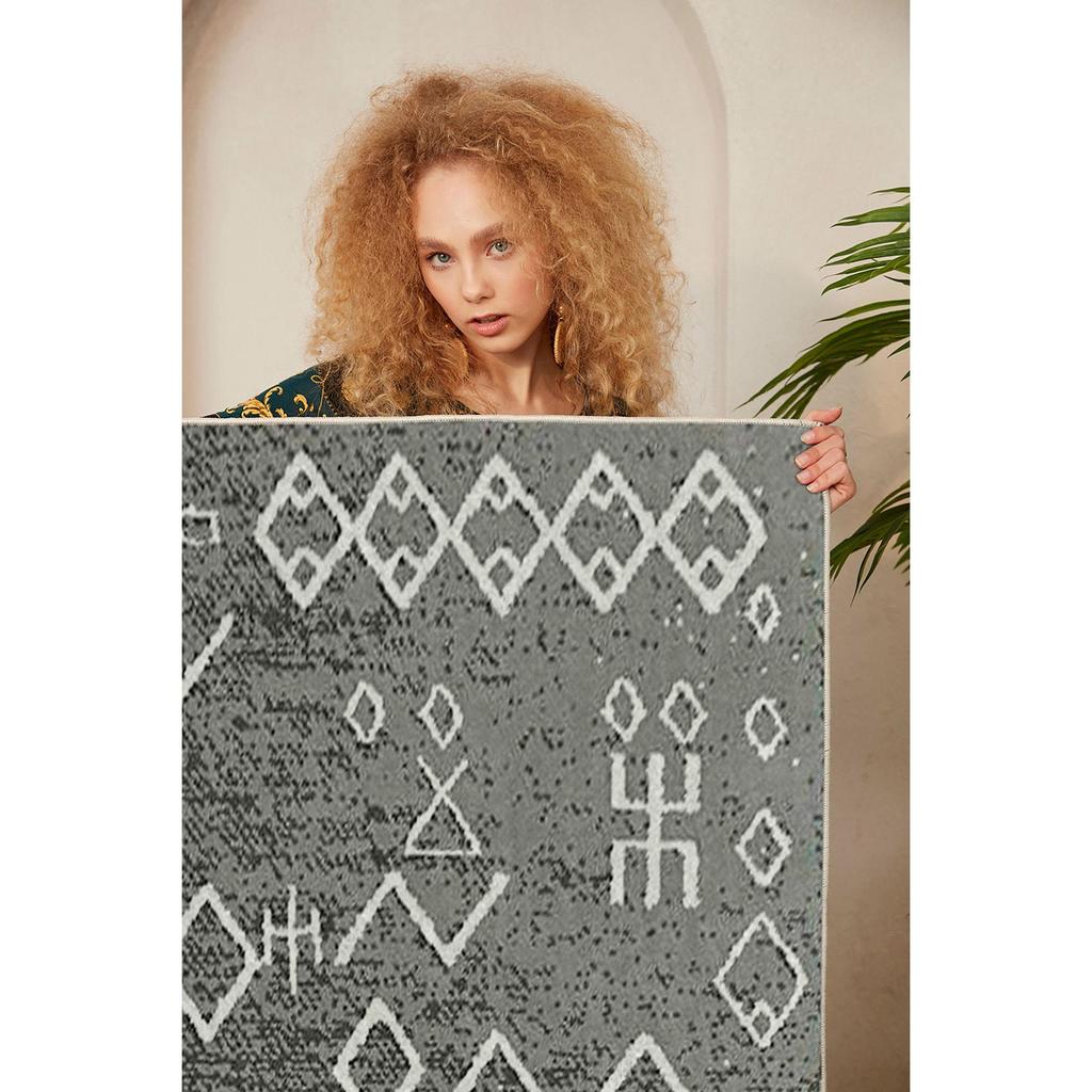 Dekorativní protiskluzová základna Geometrický vzor Koberec v obývacím pokoji Speciální design, tenký, omyvatelný koberec