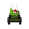 2D Greentown Doorplate, Christmas Wooden Hanging Party Decorations