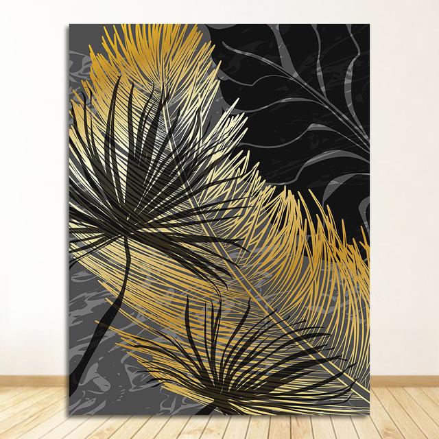 Smaragdgrün Lotus Leinwandbild 30x60cm - Abstrakte Wandkunst Für Wohnzimmer