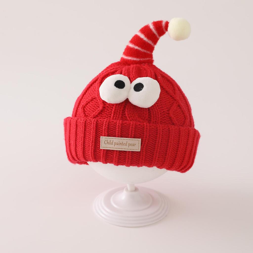 Warm Thick Knit Baby Beanie for Boys & Girls: Windproof Wool Hat for Autumn and Winter