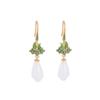 Chinese Magnolia Retro Jade-Style Enamel Earrings - Ideal Mother's Gift