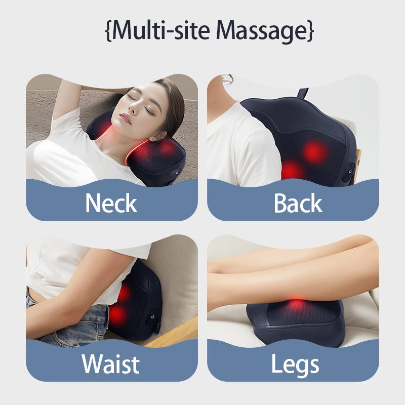 Nackenmassagekissen Zervikaler Massager Hüfte Rücken Schulter Shiatsu Kneten Multifunktional Heim Auto Gebrauch Entspannung Geschenk