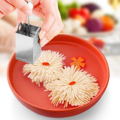 Praktischer Edelstahl-Tofuschneider Manuell Ultra-dünne Tofu-Raspelform Quadratische Tofu-Pressform-Set Gadgets