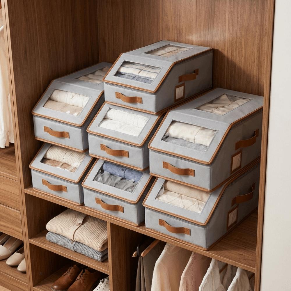 Transparent Window Hat Storage Box Folding Cap Storage Container Baseball Cap Organizer Dorm
