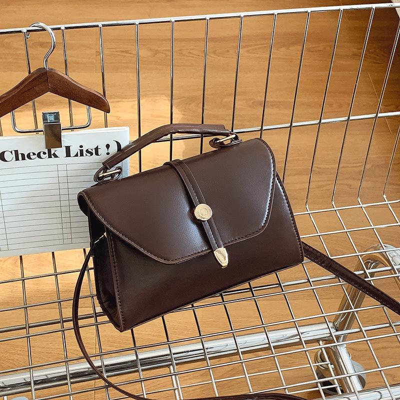 Retro Fashion Simple Temperament Small Bag Women's 2025 Spring and Summer New Versatile Ins Messenger Bag Small Square Bag Women's Bag
