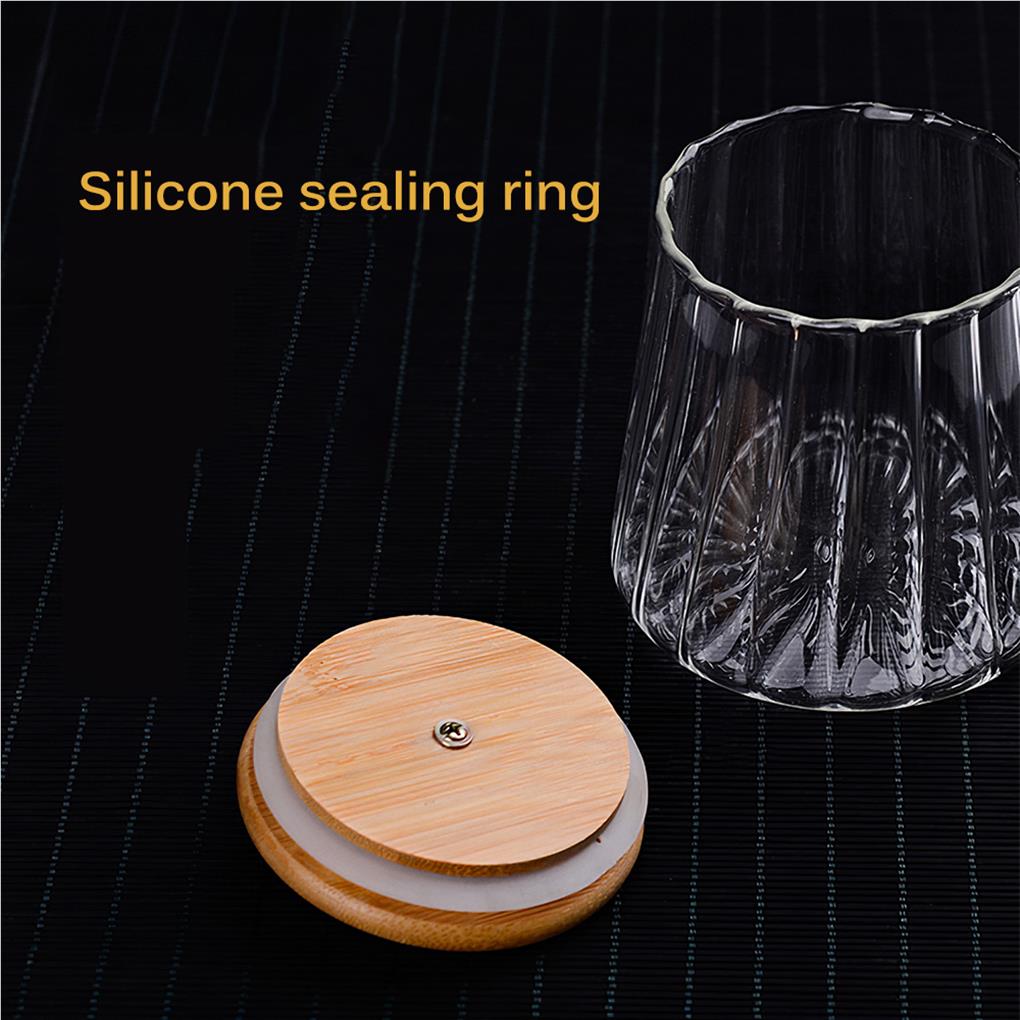 Glass Storage Jars Transparent Container with Lid Seasoning Bottle