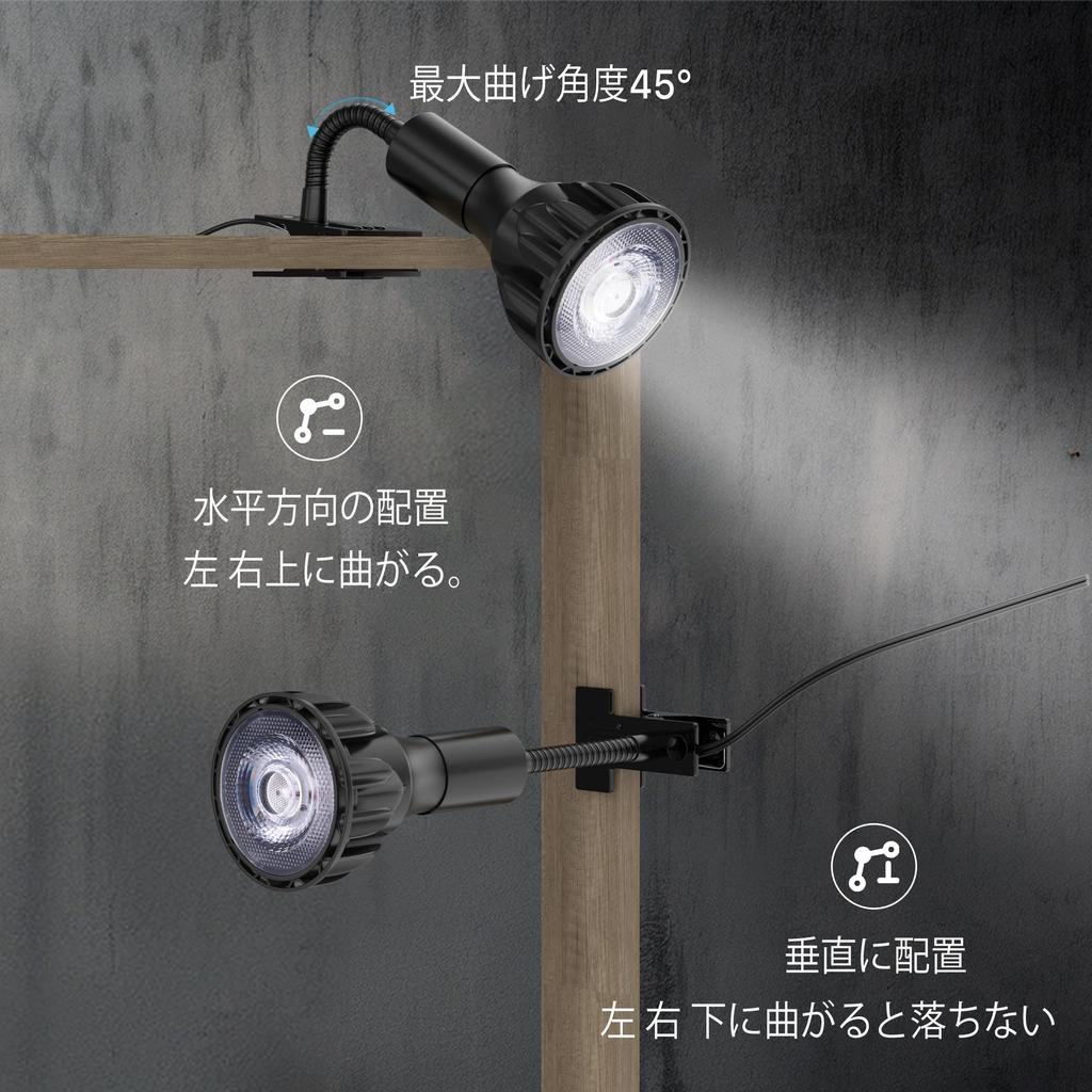 Pispoer Clip Lamp, 24W Plant Grow Lamp, Color Rendering Index RA98 Full Spectrum (Saves Plant Grow Light Requirements), Color Temperature 5800K (Dayli