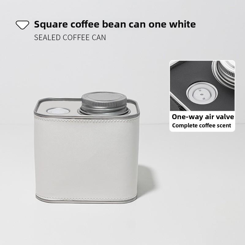 Tinplate Coffee Bean Storage Jar, Coffee Powder Sealed Jar, with One-Way Valve for Exhausting