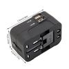 World Wide Universal Travel Adapter US/EU/UK/AU Multi Plug Charger With Dual USB 2 Ports Travel Conversion Socket Plug Converter